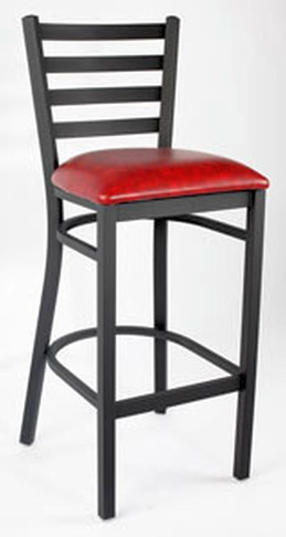 Royal Industries Metal Ladder Back Bar Stool, Model# ROY 9002 CRM