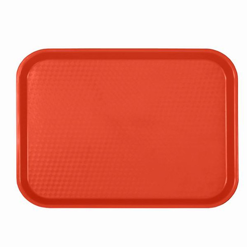 Thunder Group Fast Food Tray Rectangular Plastic Red, Model# PLFFT1014RD