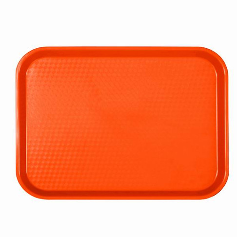 Thunder Group Fast Food Tray Rectangular Plastic Orange, Model# PLFFT1014RR