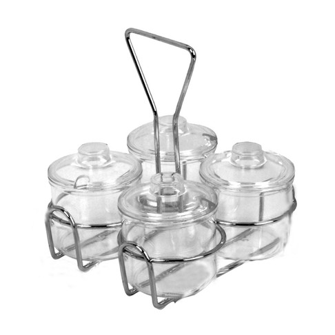 Thunder Group 4 Holes Condiment Jar Holder, Model# SLCJH004