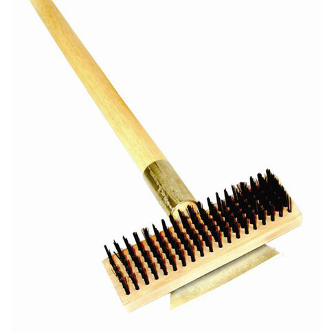 Thunder Group 27 Heavy Duty Wire Brush Long Wood Handle, Model# WDBS027H