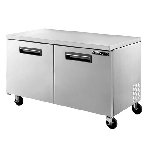 Maxx Cold X-Series 12 Cu Ft Undercounter Two Door Freezer, Model# MXCF48UHC