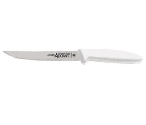 Adcraft Knife Wavy Slicer/Utility 6"Wh, Model# CUT-6WAWH