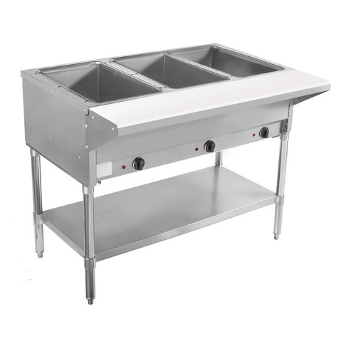 BevLes 44" 3 Pan Electric Steam Table 3000 Watts 230V, Model# BVST-3-240