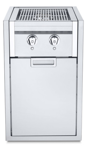 Crown Verity Infinite Series Small Built In Cabinet w/ Dual Side Burner & Two Single Drawers w/ Light (Bulk Tank Only) Lp, Model# IBISC-SB-SIBULK-2D-LT