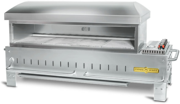 Crown Verity 48" Table Top Pizza Oven w/ Volcanic Stones Wind Shields Auto-Ignition & Center Shelf LP, Model# CV-PZ-48-TT