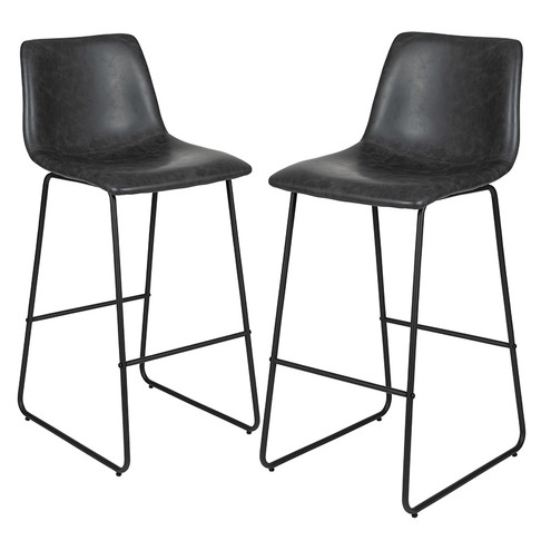 Flash Furniture 2PK 30" Gray Dining Stool, Model# 2-ET-ER18345-30-GY-GG