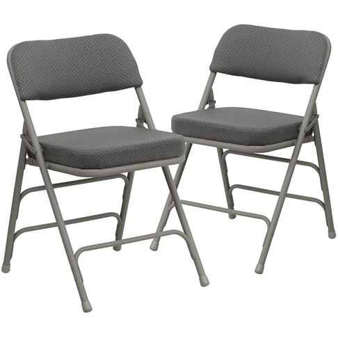 Flash Furniture HERCULES Series Gray Fabric Folding Chair, Model# 2-HA-MC320AF-GRY-GG