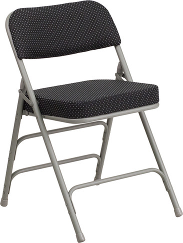 Flash Furniture HERCULES Series Black Fabric Folding Chair, Model# AW-MC320AF-BK-GG