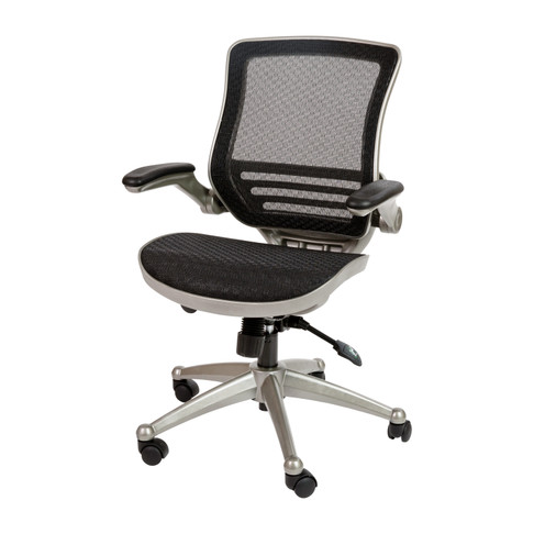 Flash Furniture Black Mid-Back Mesh Chair, Model# BL-8801X-BK-GR-GG