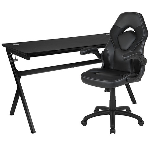 Flash Furniture Black Gaming Desk & Chair Set, Model# BLN-X10D1904L-BK-GG