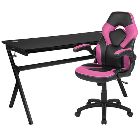 Flash Furniture Black Gaming Desk & Chair Set, Model# BLN-X10D1904L-PK-GG