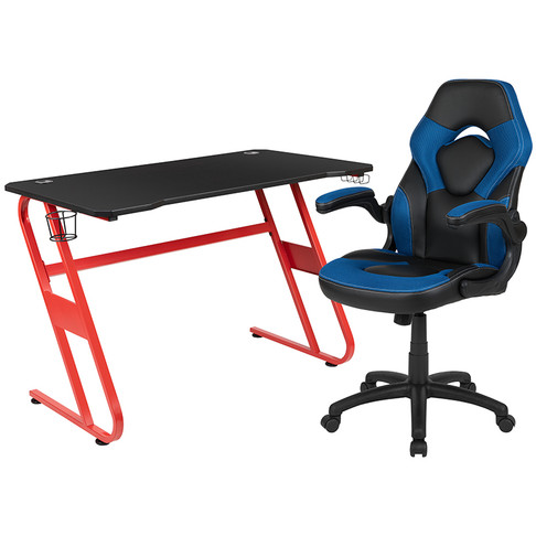 Flash Furniture Red Gaming Desk and Chair Set, Model# BLN-X10RSG1030-BL-GG