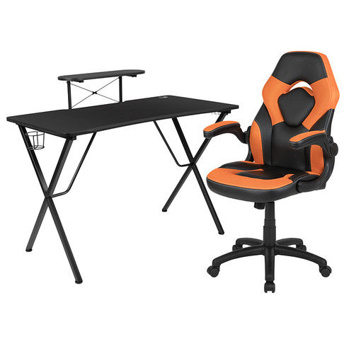Flash Furniture Black Gaming Desk & Chair Set, Model# BLN-X10RSG1031-OR-GG