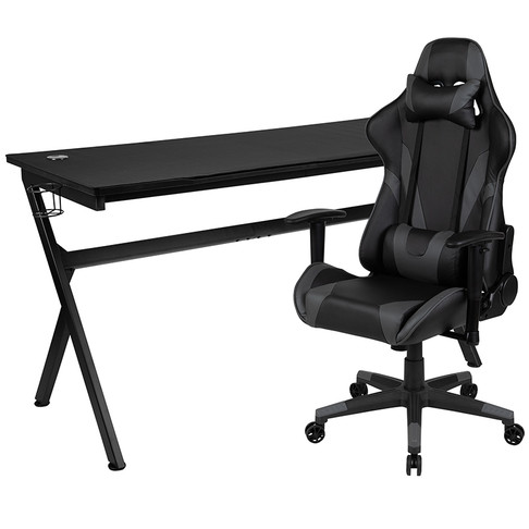 Flash Furniture Black Gaming Desk & Chair Set, Model# BLN-X20D1904L-GY-GG