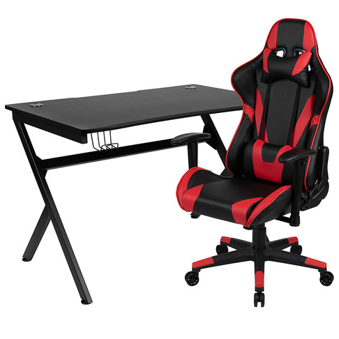 Flash Furniture Black Gaming Desk & Chair Set, Model# BLN-X20D1904-RD-GG