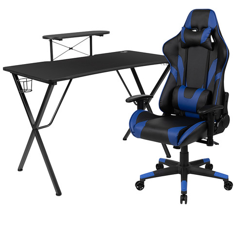 Flash Furniture Black Gaming Desk & Chair Set, Model# BLN-X20RSG1031-BL-GG