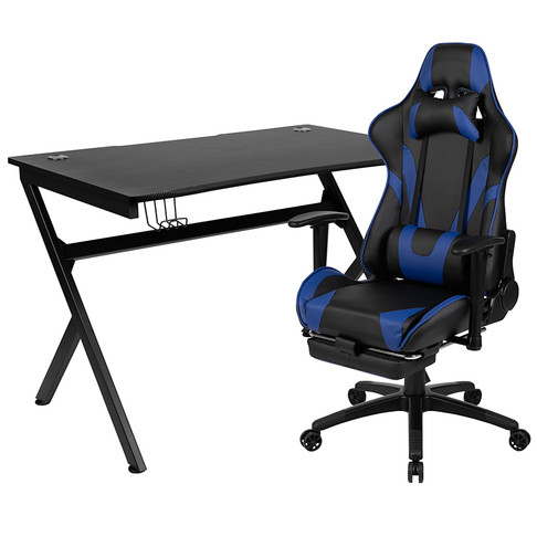 Flash Furniture Black Gaming Desk & Chair Set, Model# BLN-X30D1904-BL-GG