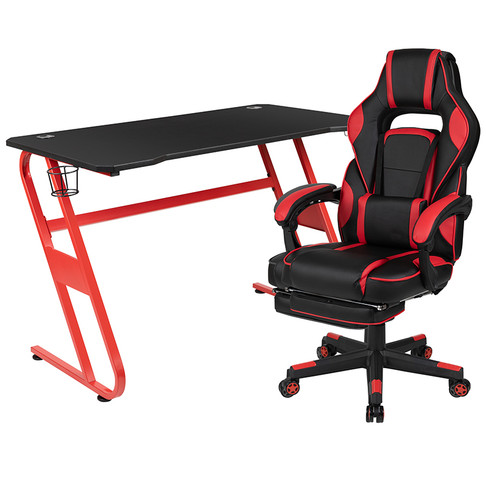 Flash Furniture Red Gaming Desk & Chair Set, Model# BLN-X40RSG1030-RED-GG