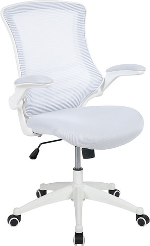 Flash Furniture White Mesh Mid-Back Desk Chair, Model# BL-X-5M-WH-WH-GG