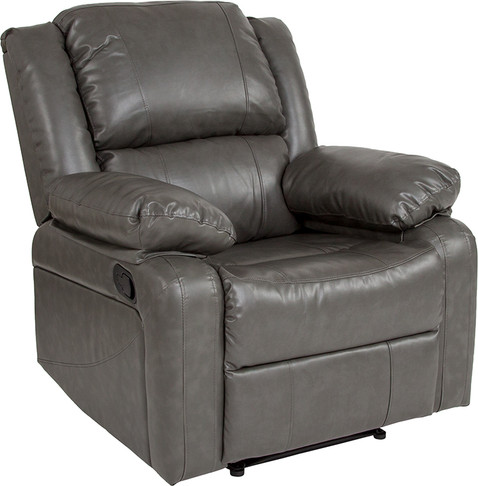 Flash Furniture Harmony Series Gray Leather Recliner, Model# BT-70597-1-GY-GG