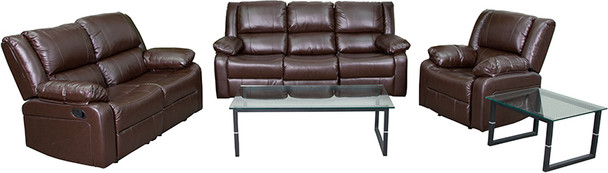 Flash Furniture Harmony Series Brown Leather Recliner Set, Model# BT-70597-RLS-SET-BN-GG
