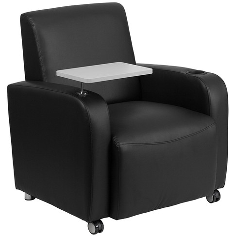 Flash Furniture Black Leather Tablet Chair, Model# BT-8217-BK-CS-GG