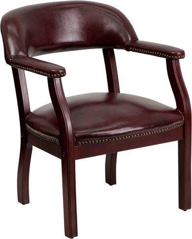 Flash Furniture Oxblood Vinyl Guest Chair, Model# B-Z105-OXBLOOD-GG