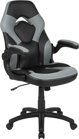 Flash Furniture X10 Gray/Black Racing Gaming Chair, Model# CH-00095-GY-GG
