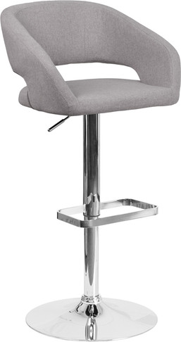 Flash Furniture Gray Fabric Barstool, Model# CH-122070-GYFAB-GG