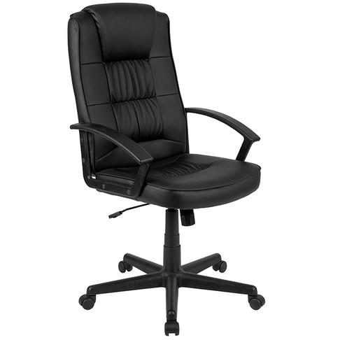 Flash Furniture Black LeatherSoft Task Chair, Model# CH-197051X000-BK-GG