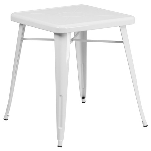 Flash Furniture 23.75SQ White Metal Table, Model# CH-31330-29-WH-GG