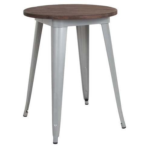 Flash Furniture 24RD Silver Metal Table, Model# CH-51080-29M1-SIL-GG
