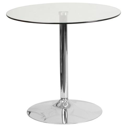 Flash Furniture 31.5RD Glass Table-29 Base, Model# CH-7-GG