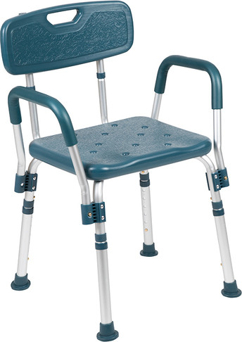 Flash Furniture HERCULES Series Navy Quick Release Bath Chair, Model# DC-HY3523L-NV-GG