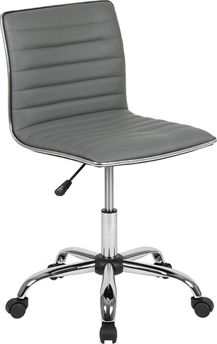 Flash Furniture Gray Ribbed Task Office Chair, Model# DS-512B-LTGY-GG