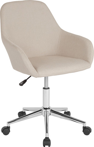 Flash Furniture Cortana Beige Fabric Mid-Back Chair, Model# DS-8012LB-BGE-F-GG