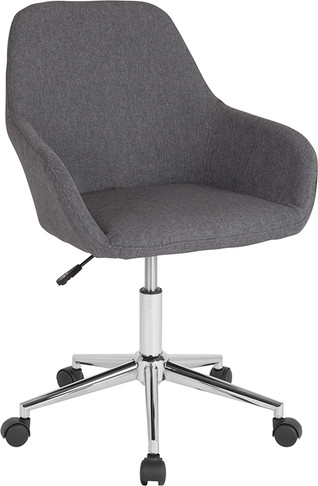 Flash Furniture Cortana Dk Gray Fabric Mid-Back Chair, Model# DS-8012LB-DGY-F-GG