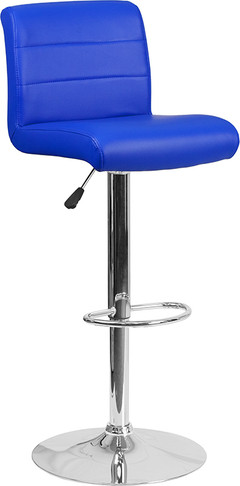 Flash Furniture Blue Vinyl Barstool, Model# DS-8101B-BL-GG