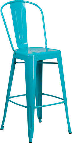 Flash Furniture 30" Teal Metal Outdoor Stool, Model# ET-3534-30-CB-GG