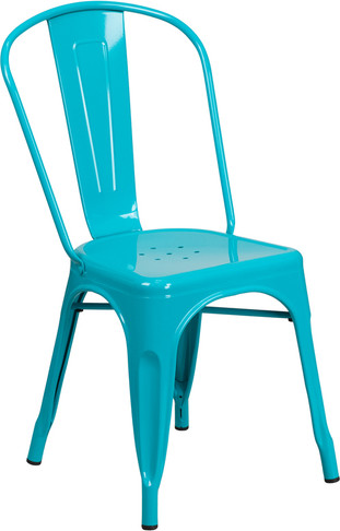 Flash Furniture Crystal Teal-Blue Metal Chair, Model# ET-3534-CB-GG