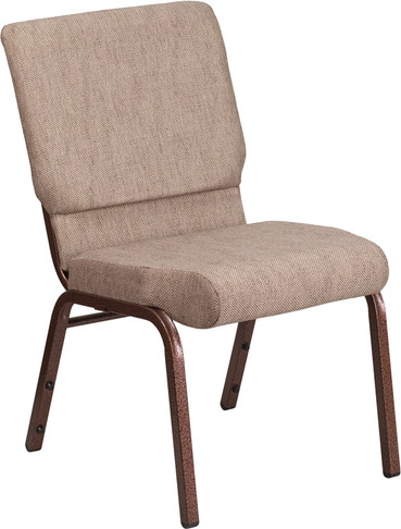 Flash Furniture HERCULES Series Beige Fabric Church Chair, Model# FD-CH02185-CV-BGE1-GG