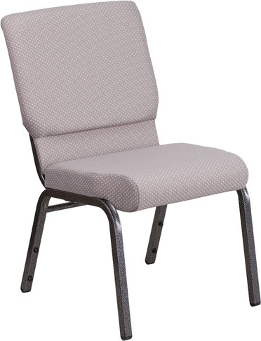 Flash Furniture HERCULES Series Gray Dot Fabric Church Chair, Model# FD-CH02185-SV-GYDOT-GG