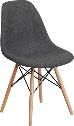 Flash Furniture Elon Series Gray Fabric/Wood Chair, Model# FH-130-DCV1-FC100-GG