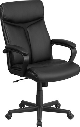 Flash Furniture Black High Back Leather Chair, Model# GO-2196-1-GG