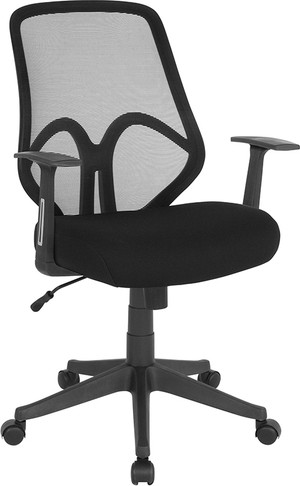 Flash Furniture Salerno Series Black High Back Mesh Chair, Model# GO-WY-193A-A-BK-GG