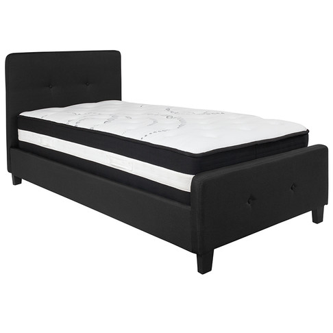 Flash Furniture Tribeca Twin Platform Bed Set-Black, Model# HG-BM-21-GG