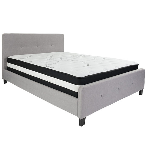 Flash Furniture Tribeca Queen Platform Bed Set-Gray, Model# HG-BM-27-GG