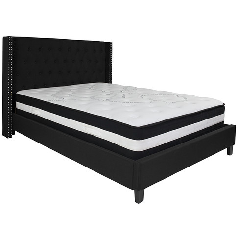 Flash Furniture Riverdale Queen Platform Bed Set-Black, Model# HG-BM-39-GG