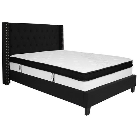 Flash Furniture Riverdale Full Platform Bed Set-Black, Model# HG-BMF-38-GG